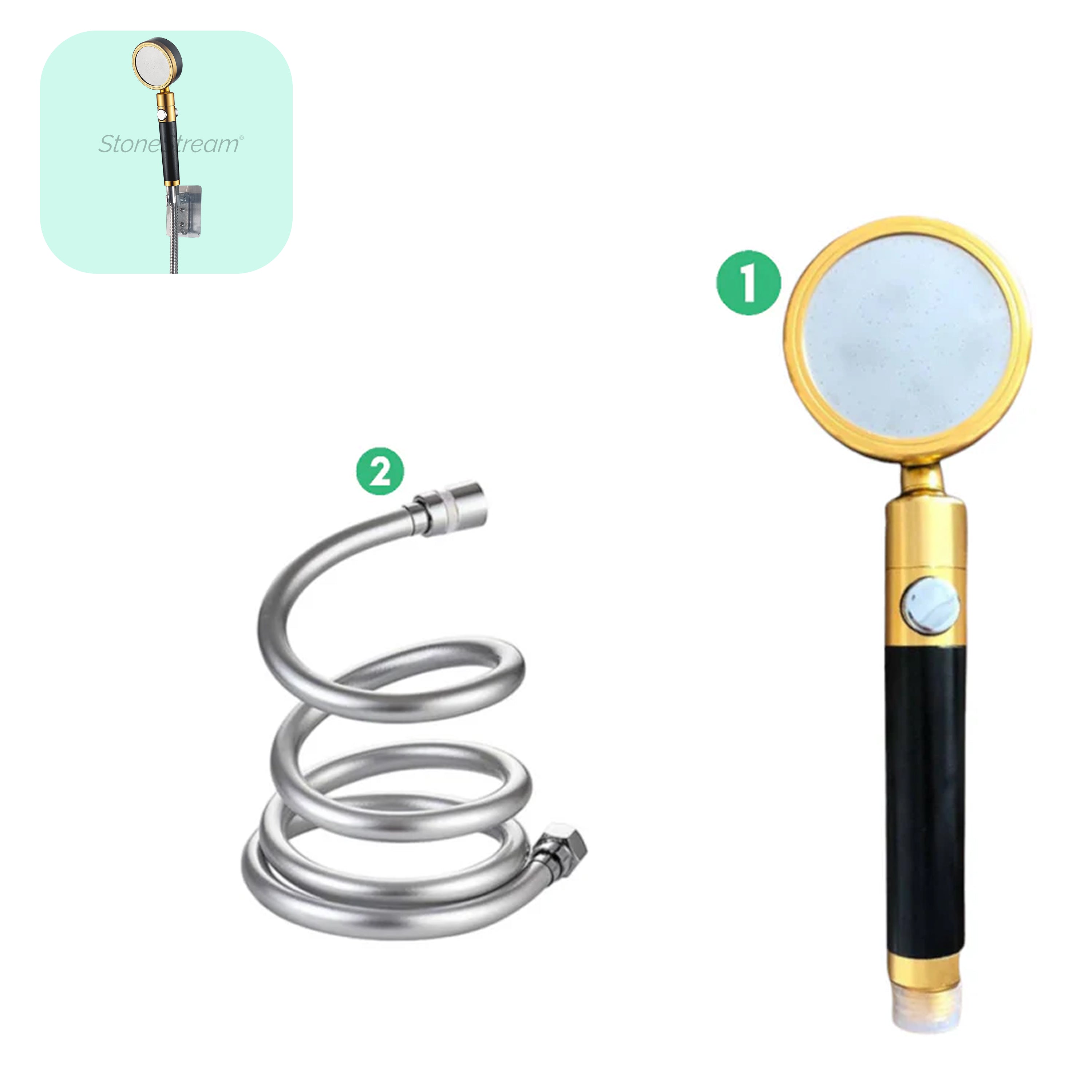 Ecolux Metallisk Dusjhode