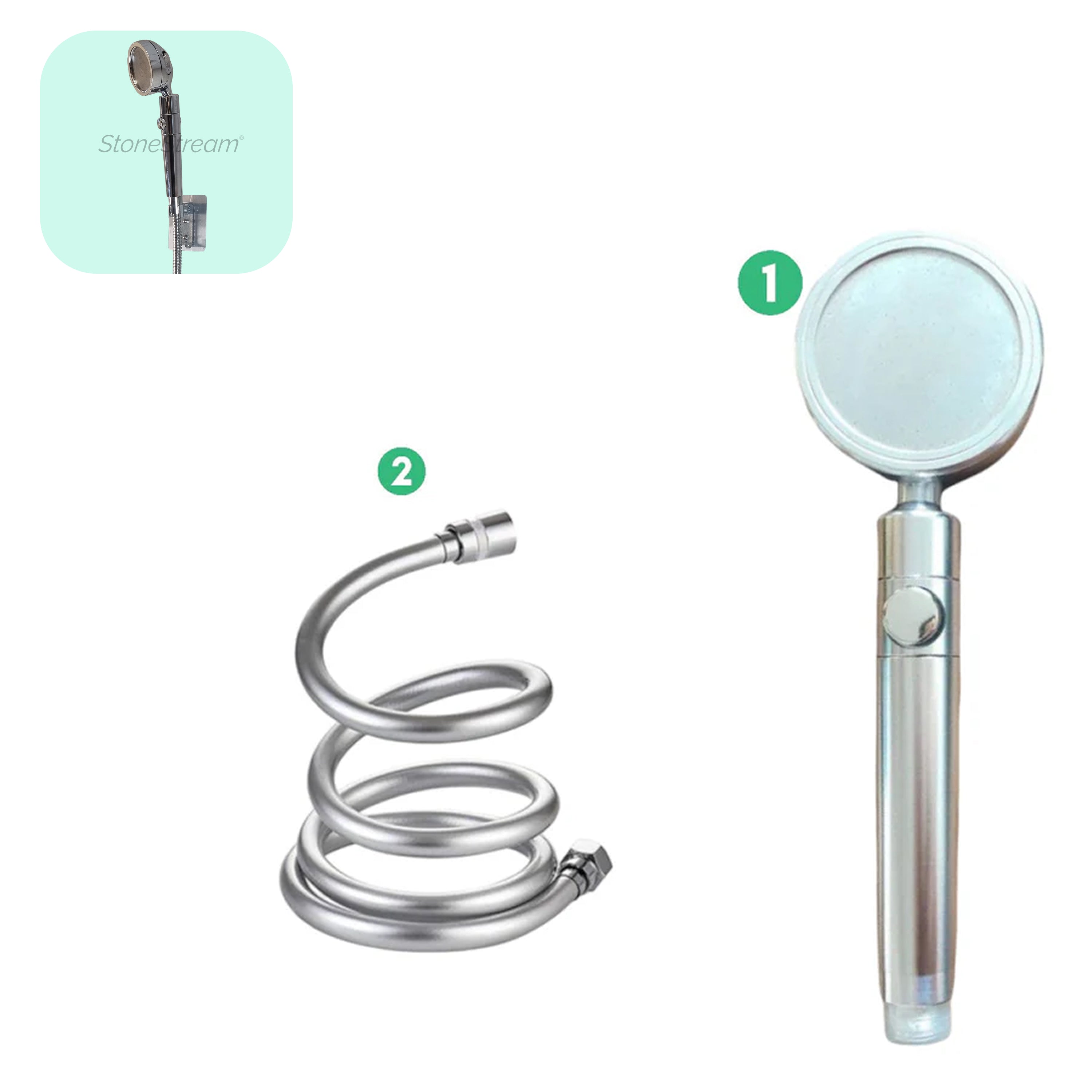 Ecolux Metallisk Dusjhode