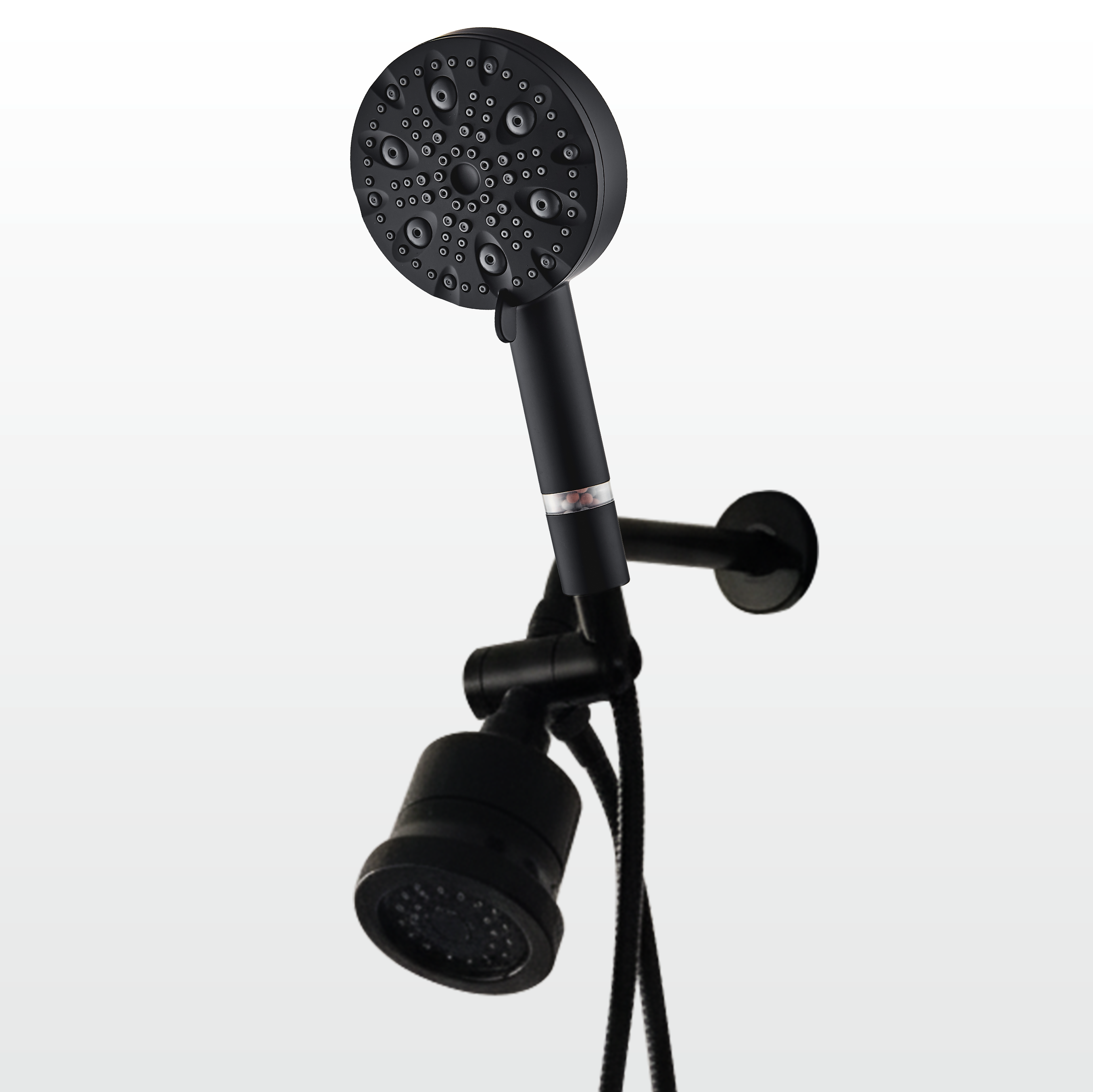 Luksus håndholdt kamera med 9 moduser & Veggkombinert dusjhode med filtreringssett