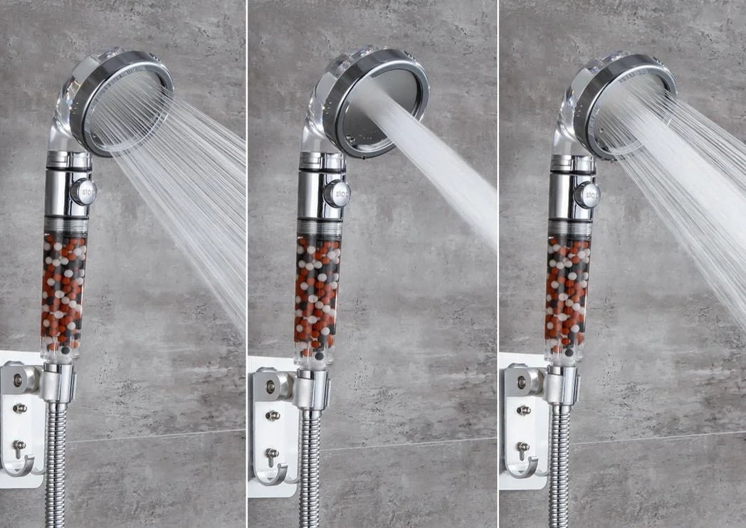 StoneStream filtered shower head features including mineral stone filtration