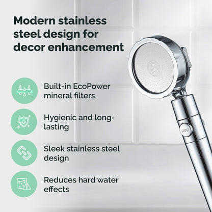 Ecolux Metallisk Dusjhode