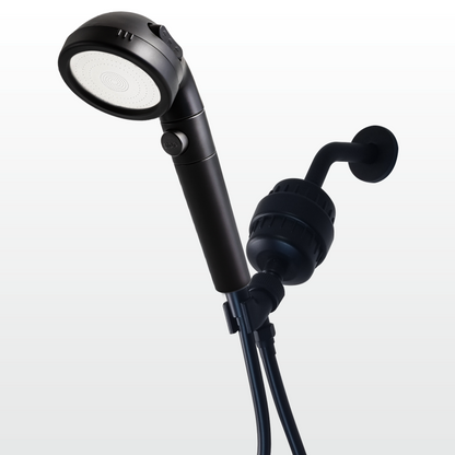 Black Ecopower dusjhode med hard vannfiltreringssett