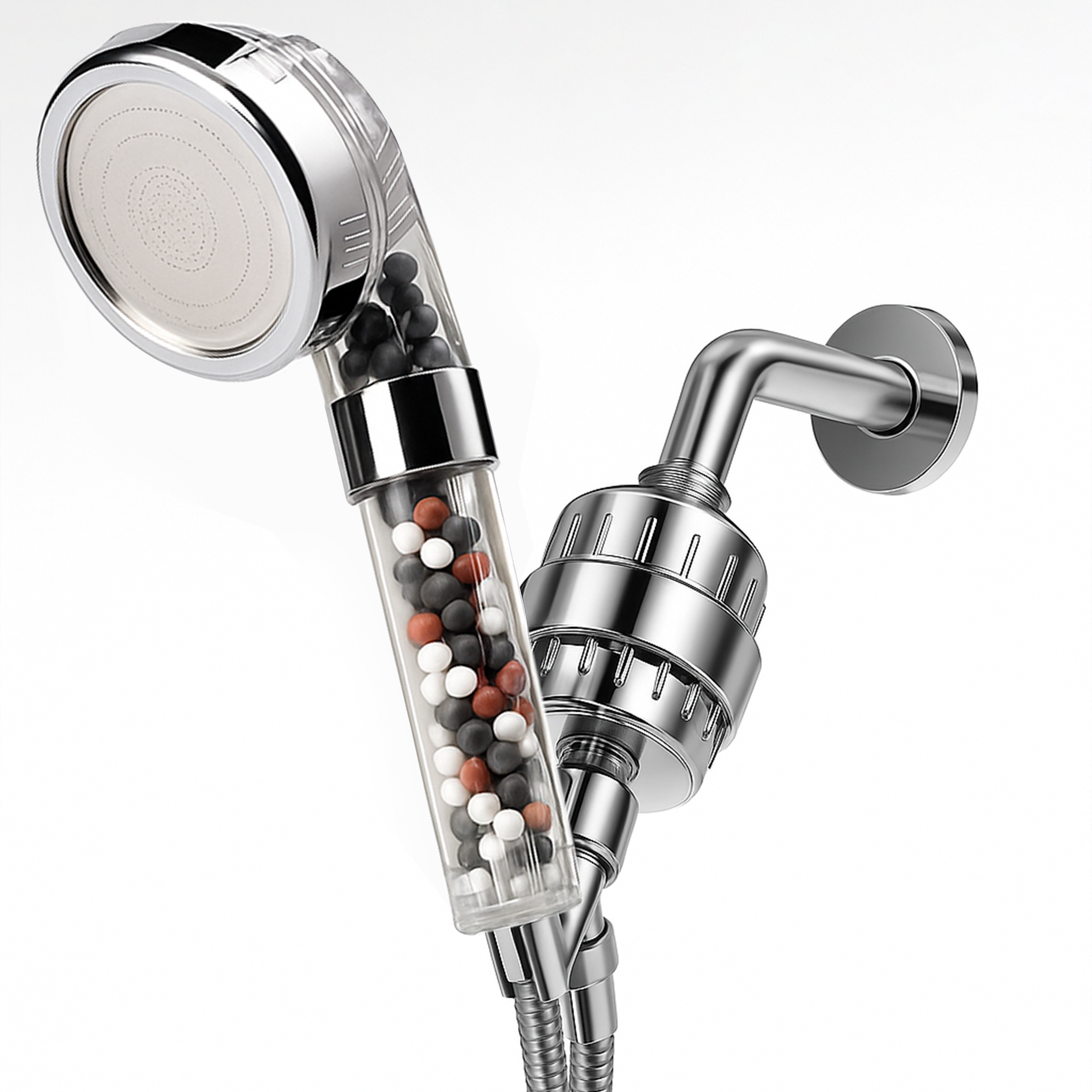 Filtrert ionisk Ecopower-dusjhode, kompatibelt med elektrisk dusj