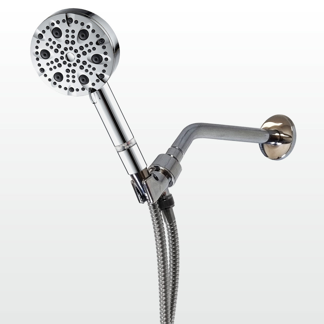 Ecolux 4-i-1 kromveggadapter med 9-modus rustfritt stål