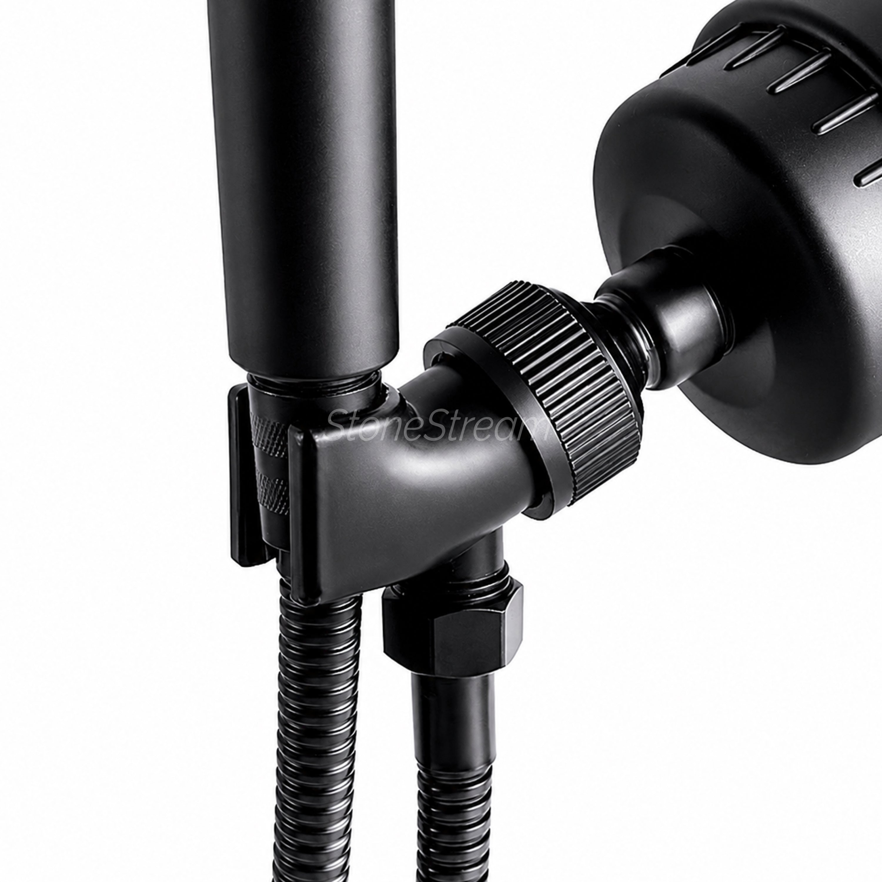 Shower Adapter for Handheld Showerheads - Black