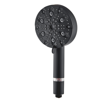 Black EcoLux 9 Mode High Pressure Shower head
